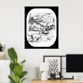 Coyote Pups Poster (Thuiskantoor)