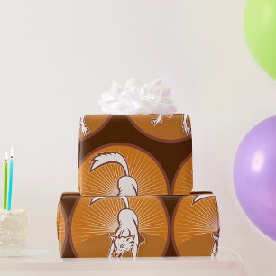 Coyote Retro Sunset  Wilderness Dierlijke Kunst Cadeaupapier