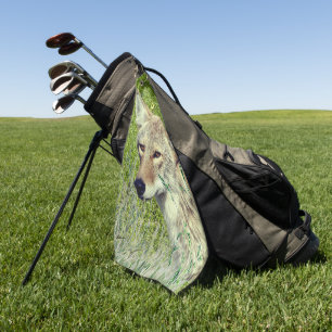 Coyote van wilde dieren golfhanddoek