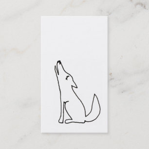 Coyote wolf hondenjacht - leuke tekenkunst CUSTOM Visitekaartje