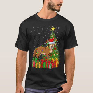 Coyote Xmas Holiday Santa Coyote kerstboom T-shirt