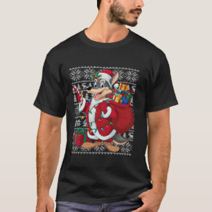 Coyote Xmas Sweater Style Ugly Santa Coyote Christ T-shirt