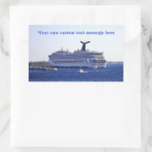 Cozumel Cruiseschip Bezoek Custom Rechthoekige Sticker (Tas)
