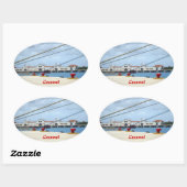 Cozumel Dockside Ovale Sticker (Vel)