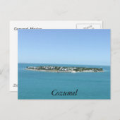 Cozumel Island Blue Water Carte postale Tropicale (Devant / Derrière)