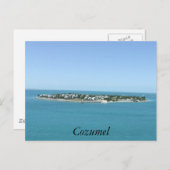 Cozumel Island Blue Water Carte postale Tropicale (Devant / Derrière)