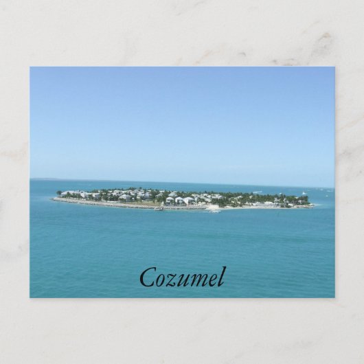 Cozumel Island Blue Water Carte postale Tropicale (Devant)