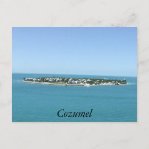 Cozumel Island Blue Water Tropical Briefkaart