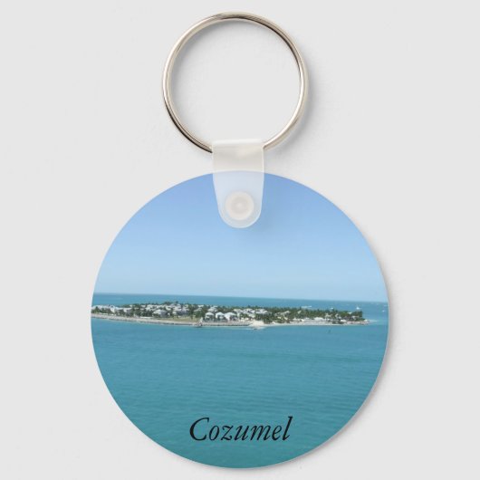 Cozumel Island Blue Water Tropical Sleutelhanger (Voorkant)
