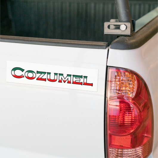 Cozumel Logo (tekst) Bumpersticker (Op Truck)