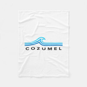 Cozumel Mexico Golven Vintage Heren Dames Meisjes Fleece Deken