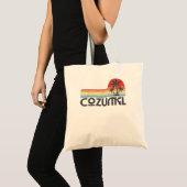 Cozumel Mexico - Mexicaans strand Retro Sunset Vin Tote Bag (Voorkant (product))