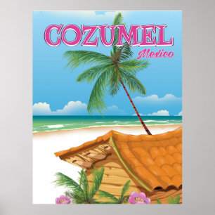 Cozumel Mexico Vintage affiche de voyage imprimé
