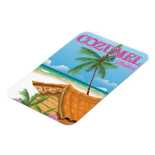 Cozumel Mexico Vintage reisposter print Magneet