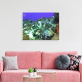 Cozumel Turtle #3 Canvas Afdruk (Insitu (Woonkamer))