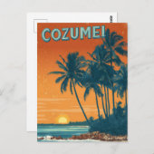 Cozumel vintage briefkaart (Voorkant / Achterkant)