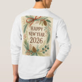 cozy 2026 happy new year Long Sleeve T-shirt (Achterkant)