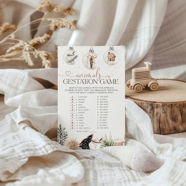 Cozy Animals Gestation Baby shower spel (Creator heeft geüpload)