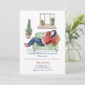 Cozy At Home Retirement Party Kaart (Staand voorkant)