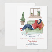 Cozy At Home Retirement Party Kaart (Voorkant / Achterkant)