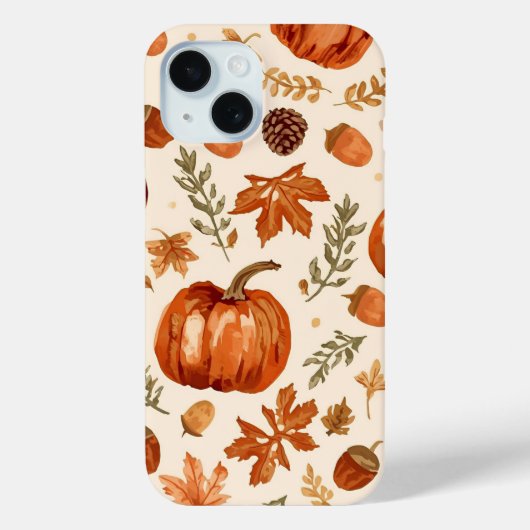 Cozy Autumn Aesthetic Pattern Phone Case (Achterkant)