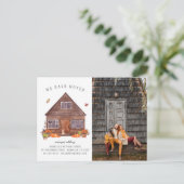 Cozy Autumn Cabin | Verplaatsingsaankondiging Briefkaart (Staand voorkant)