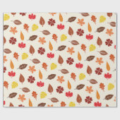 Cozy Autumn Fall Leaves Cadeaupapier (Vlak)