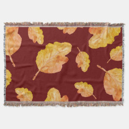 Cozy Autumn Fall Leaves Deken