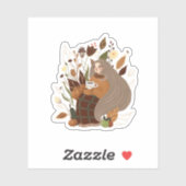 Cozy Autumn Girl Sticker (Vel)