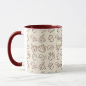 Cozy Autumn Harvest Doodle Pattern Mug (Gauche)