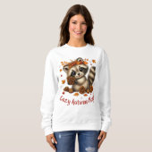Cozy Autumn Magic Racoon Sweatshirt (Voorkant volledig)