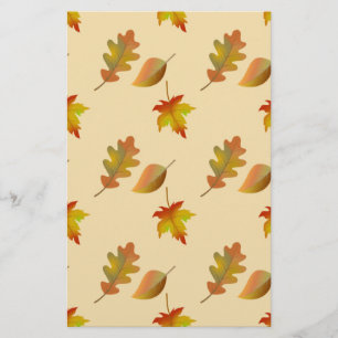 Cozy autumn mapel leaves oak leaves briefpapier