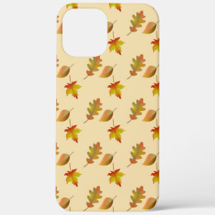 Cozy autumn mapel leaves oak leaves iPhone 12 pro max hoesje