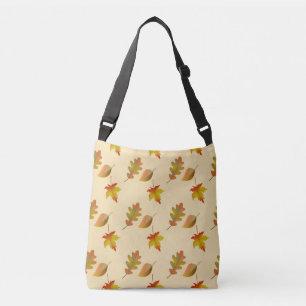 Cozy autumn mapel leaves oak leaves crossbody tas