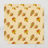 Cozy autumn mapel leaves oak leaves kaart (Voorkant / Achterkant)