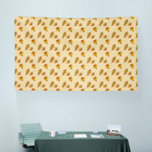 Cozy autumn mapel leaves oak leaves spandoek
