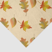 Cozy autumn mapel leaves oak leaves tissuepapier (Detail)