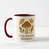 Cozy Autumn Moments Mug | Mushroom & Fall Leaves D (Gauche)