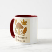 Cozy Autumn Moments Mug | Mushroom & Fall Leaves D (Devant gauche)