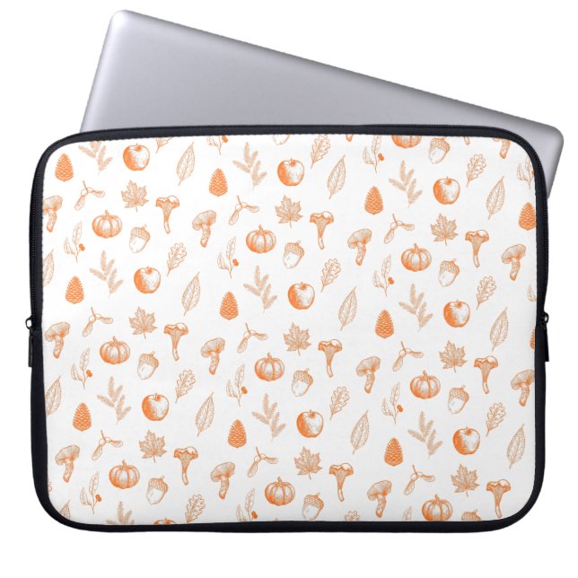 Cozy Autumn Pattern Laptop Sleeve (Voorkant)