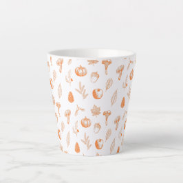Cozy Autumn Pattern Latte Mok