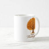 Cozy Autumn Tree Happy Thanksgiving Mug (Devant droit)