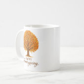 Cozy Autumn Tree Happy Thanksgiving Mug (Devant gauche)