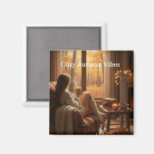 Cozy Autumn Vibes | Personalized Fall Cabin Window Magneet (Voorkant / Achterkant)
