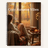 Cozy Autumn Vibes | Personalized Fall Cabin Window Notitieboek (Voorkant)