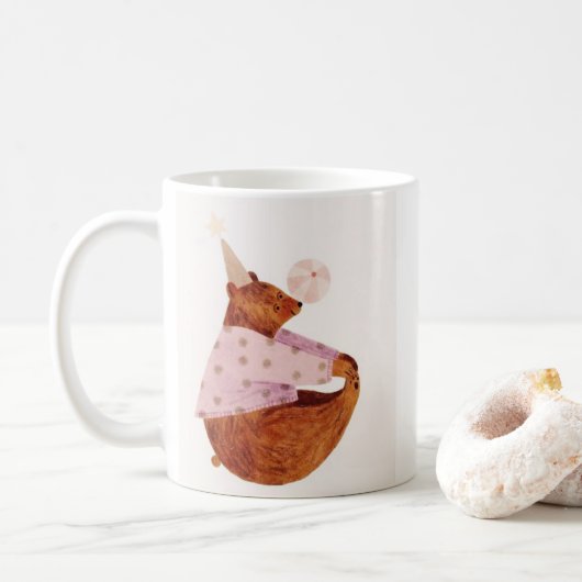 Cozy Bear Whimsical Mug (Avec donut)