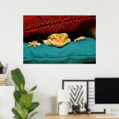 Cozy Bearded Dragon Poster (Thuiskantoor)