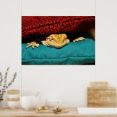 Cozy Bearded Dragon Poster (Keuken)