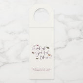 Cozy bedankt grateful Blessed Thanksgiving Leaves Flessenhanger (Voorkant)