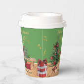 Cozy Bench Merry Christmas Paper cup Papieren Bekers (Rechts)